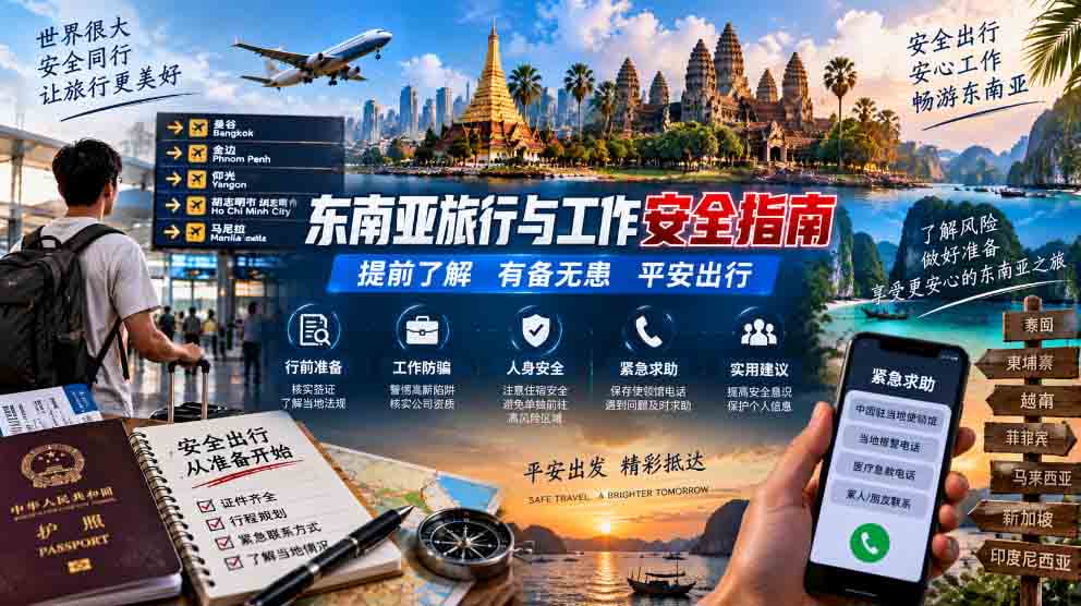 东南亚旅行与工作安全指南：遇到诈骗、失联或紧急情况怎么办？